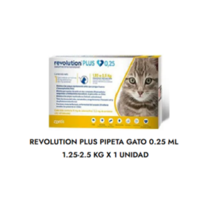 Revolution Plus 0.25 1,25 a 2,5 Kg antiparasitario gato