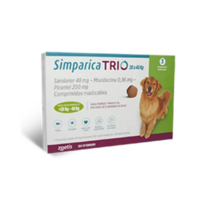 Simparica Trio 20 a 40KG 3 Unidades