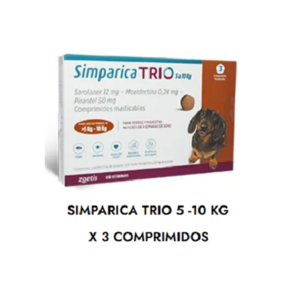 Simparica Trio 5 a 10KG 3 Unidades