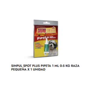 Pipeta Sinpul SpotPlus Perros menor a 5Kg