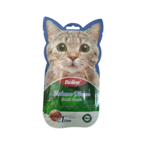Tubitos cremosos Bioline 4+1 con catnip sabor salmón