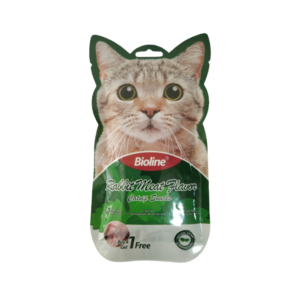 Tubitos cremosos Bioline 4+1 con catnip sabor conejo